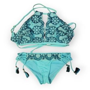 Boho lace bikini swimsuit